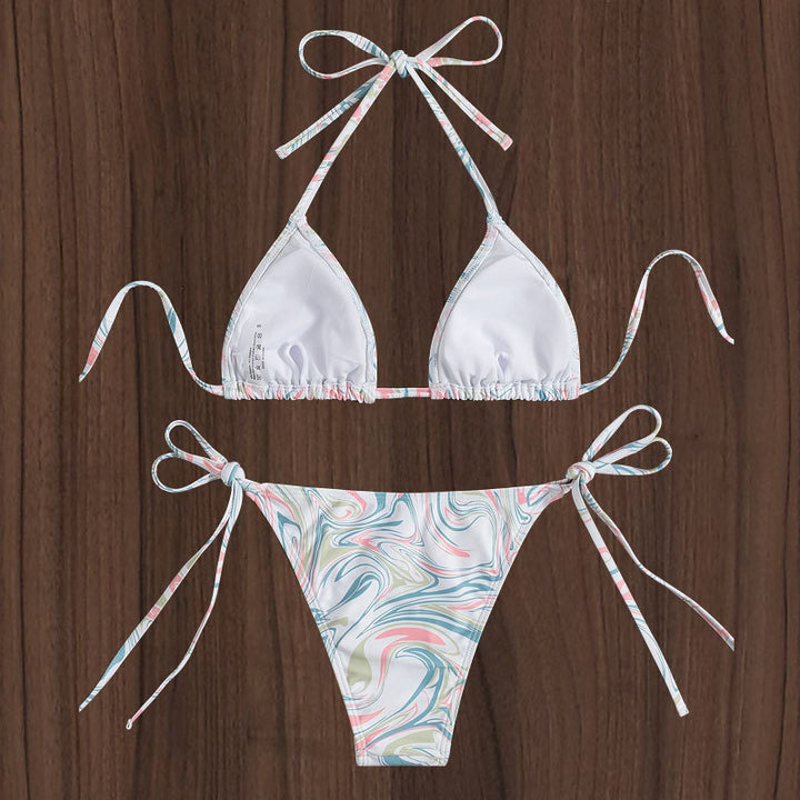 Damen Triangel-Bikini mit verspieltem Bindeband Drune