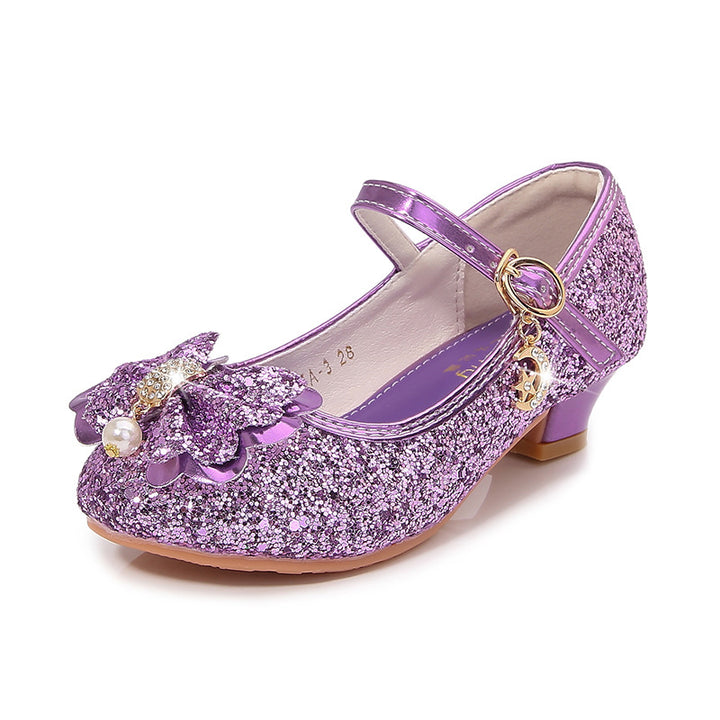 Mädchen Glitzernde Ballerinas mit Schleifenapplikation Drune