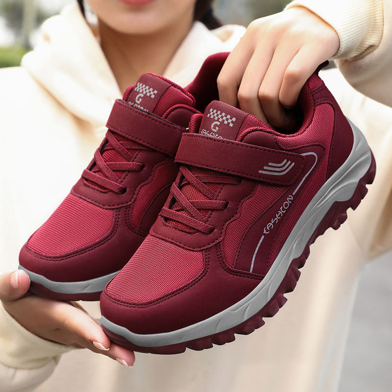Damen nan robuster Trailwalking-Sneaker mit Klettverschluss, gepolstertem Fersenhalt und stoßdämpfender Profilsohle Drune