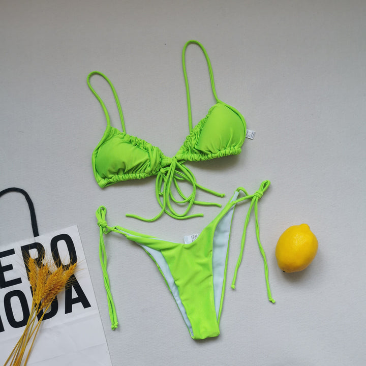 Damen Triangel-Bikini mit regulierbaren Bindebändern Drune