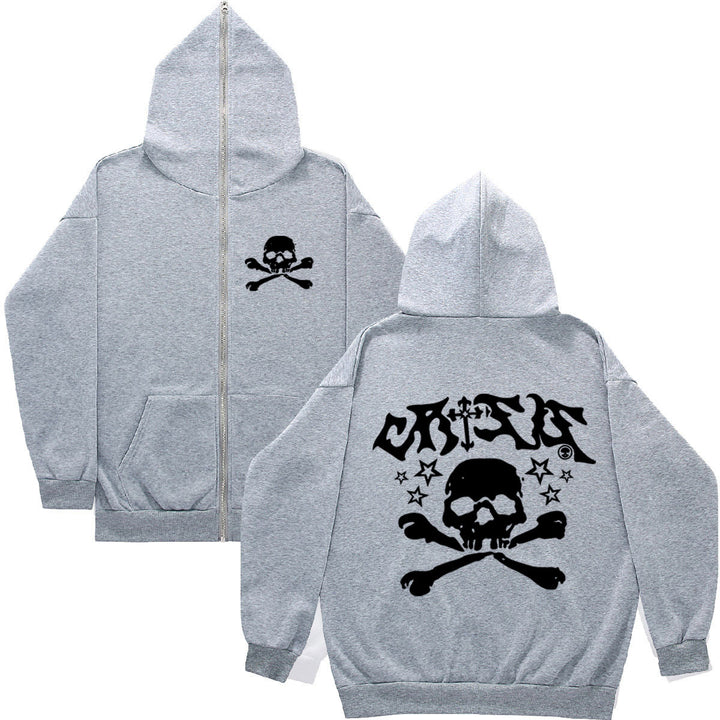 Damen Kapuzenpullover mit kreativem Totenkopfdesign Drune