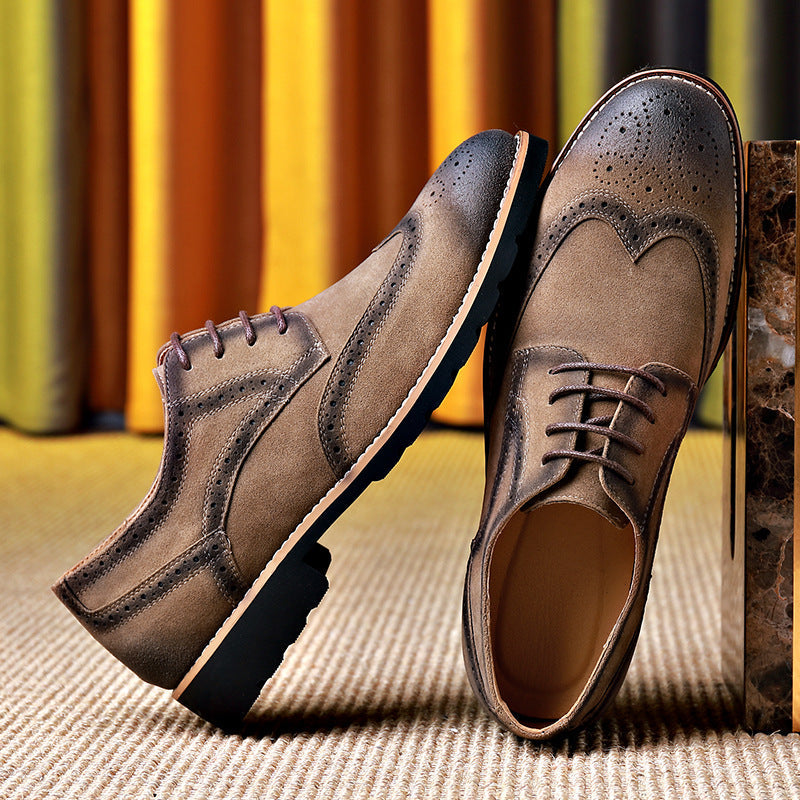 Herren Elegante und modische Brogueschuhe mit weichem Obermaterial Drune