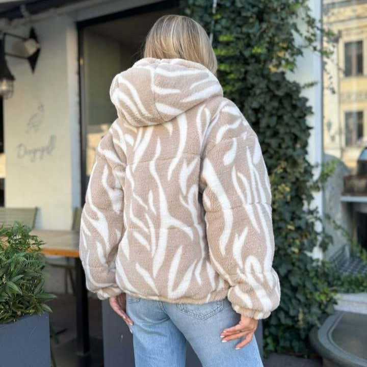 Damen kuscheliger Fleece-Jacke mit oversized Schnitt Drune