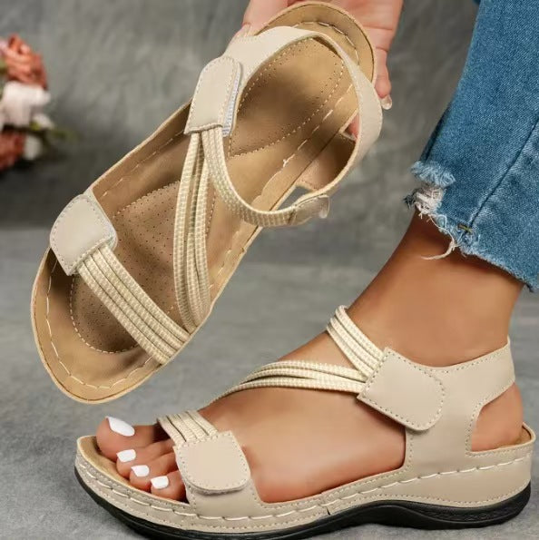 Damen orthopädische Sommer-Sandalen mit verstellbarem Riemendesign und komfortablem Fußbett Drune