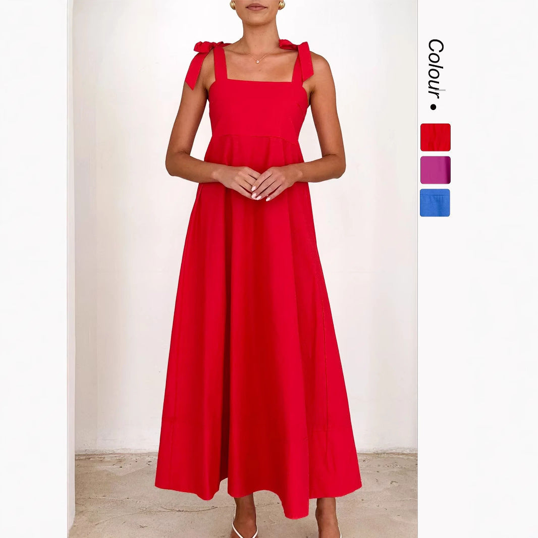 Damen maxikleid mit verstellbaren Trägern Drune