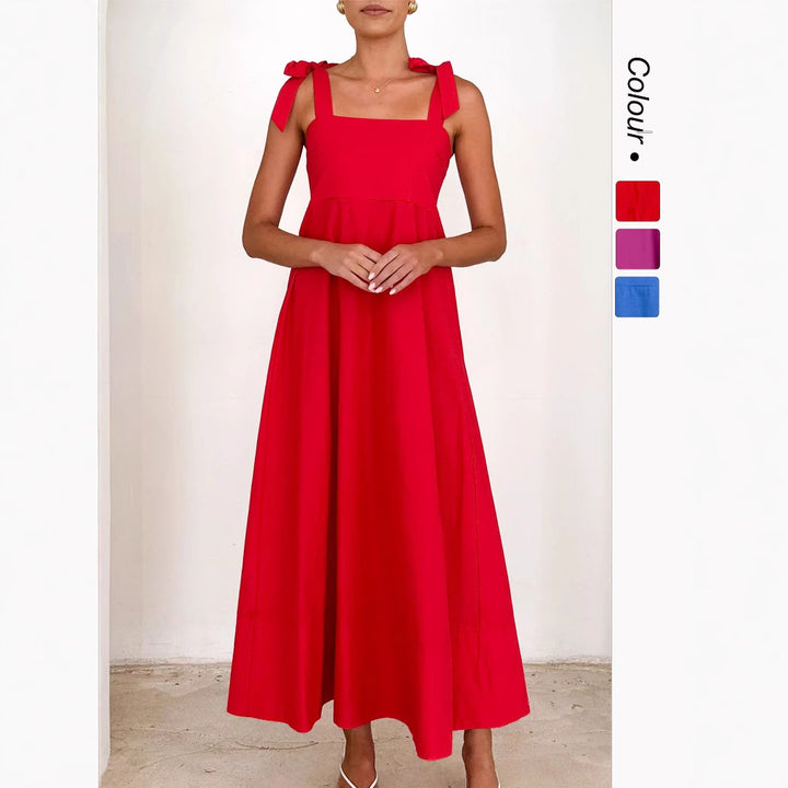 Damen maxikleid mit verstellbaren Trägern Drune