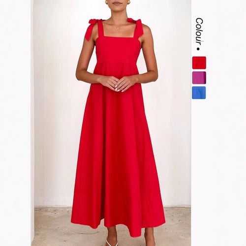 Damen maxikleid mit verstellbaren Trägern Drune