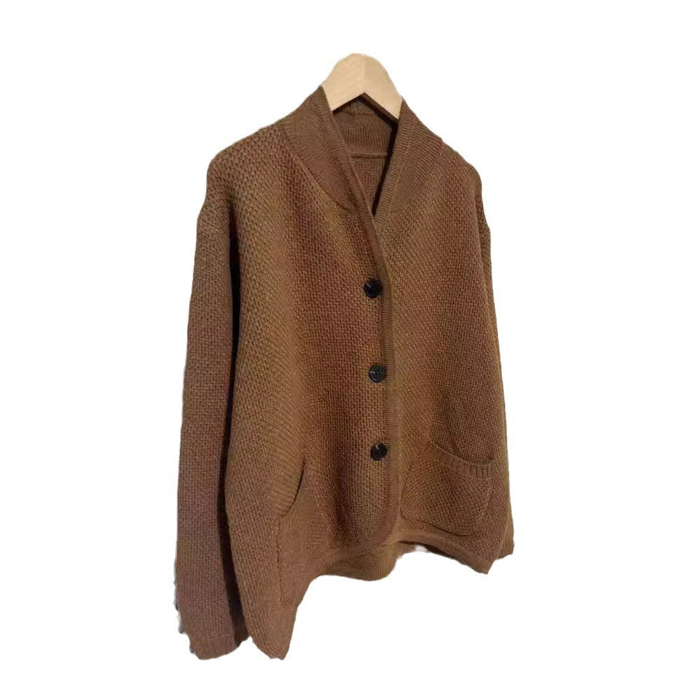 Damen Strickjacke mit strukturiertem Design und praktischen Taschen Drune