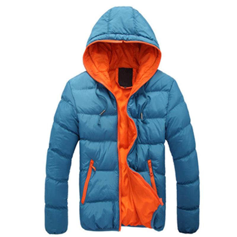 Herren nan gesteppte Kapuzen-Steppjacke mit kontrastierendem Fleecefutter und seitlichen Reißverschlusstaschen Drune