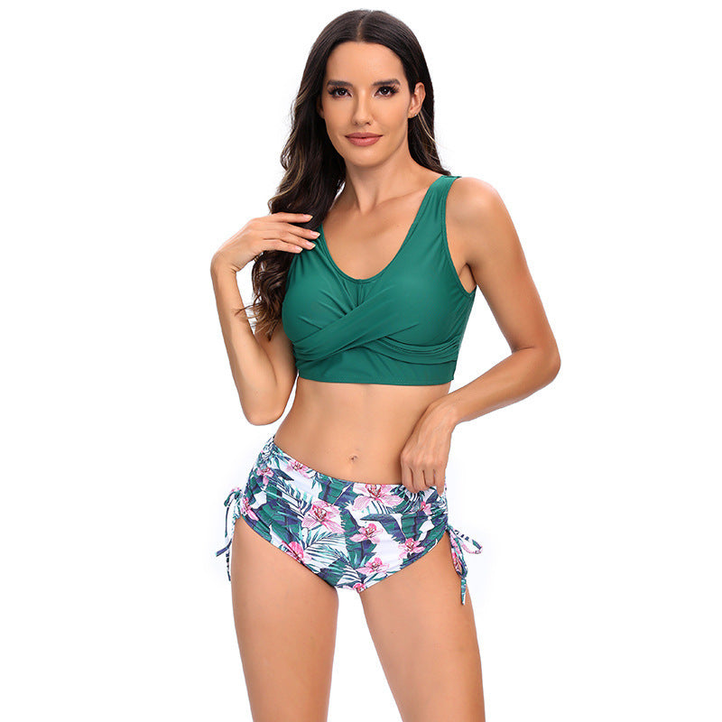Damen Hochtailliertes Bikini-Set mit verstellbaren Trägern Drune