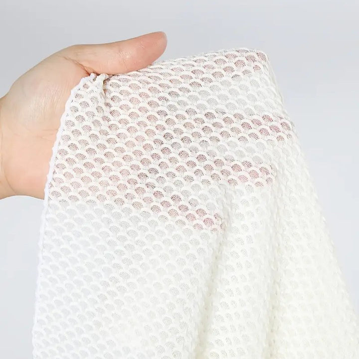Damen Mesh-Badeanzug mit gebundenem Oberteil und hohem Bund Drune