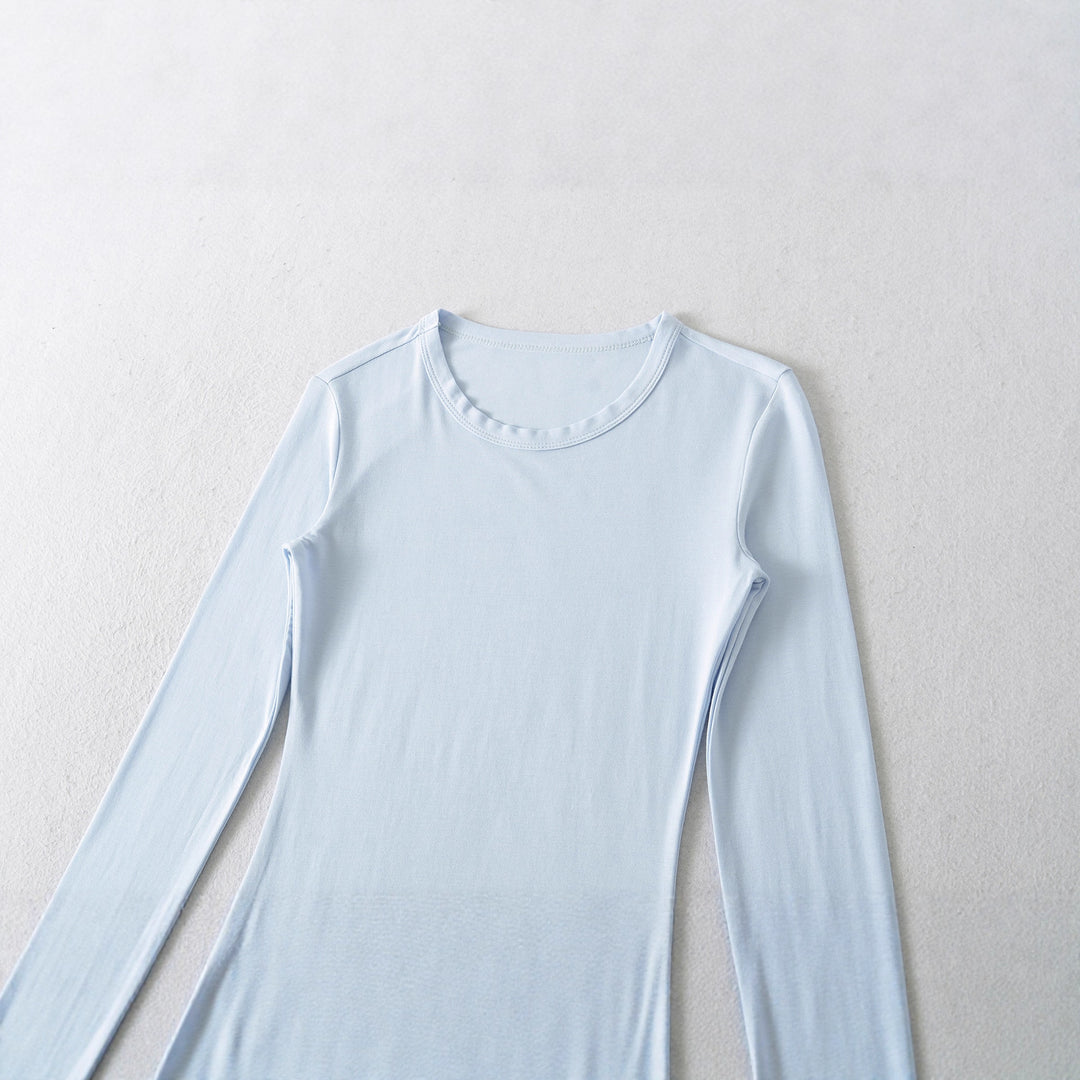 Damen Langarmshirt mit Raffungen Drune