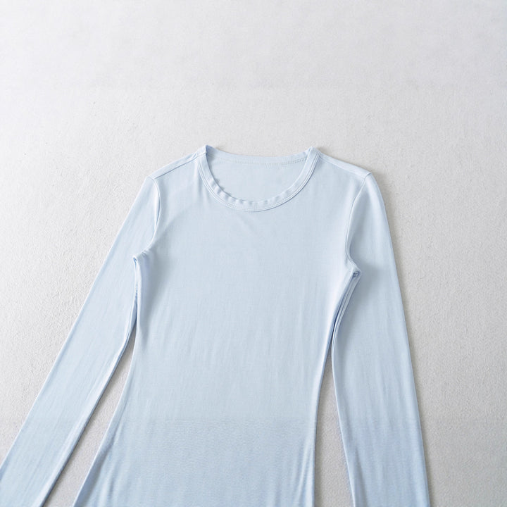 Damen Langarmshirt mit Raffungen Drune
