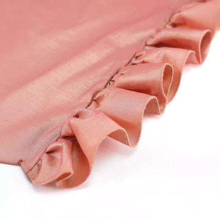 Damen elegante Schnitt Hose mit Rüschendetails Drune