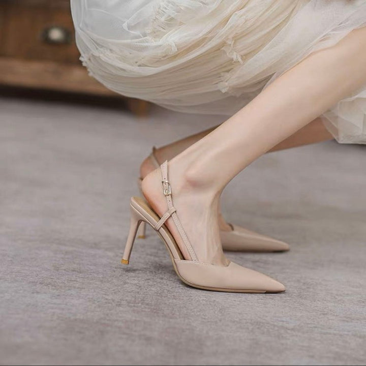 Damen Elegante Slingback Pumps mit spitzem Zehenbereich Drune