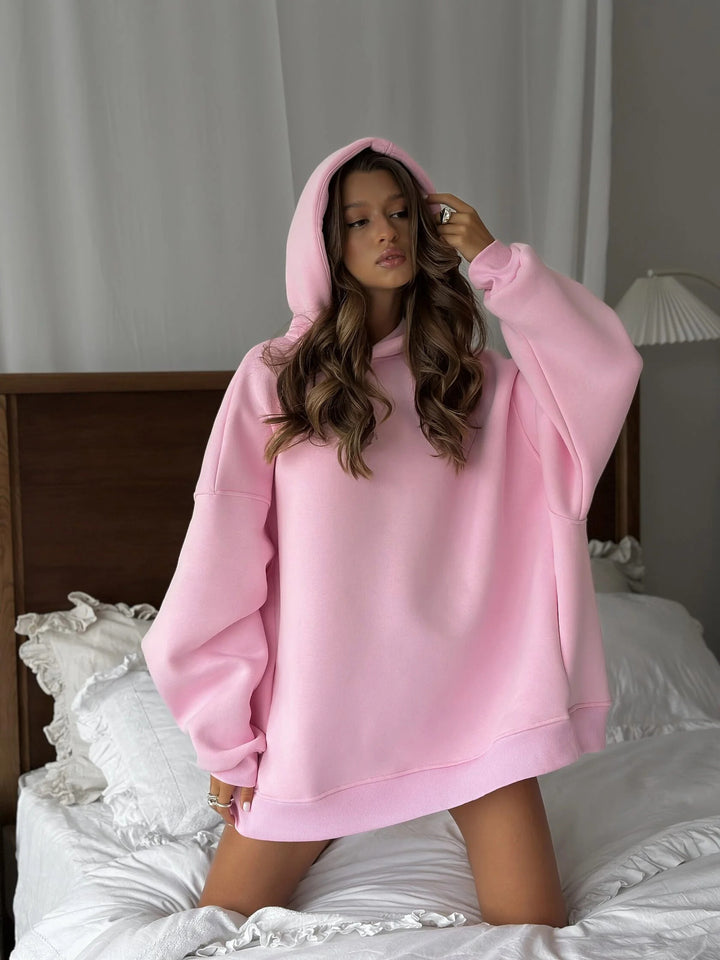 Damen Oversized Kapuzenpullover Drune