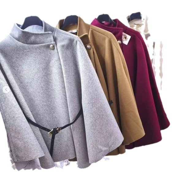 Damen Elegante Umhängeweste mit Taillengürtel Drune