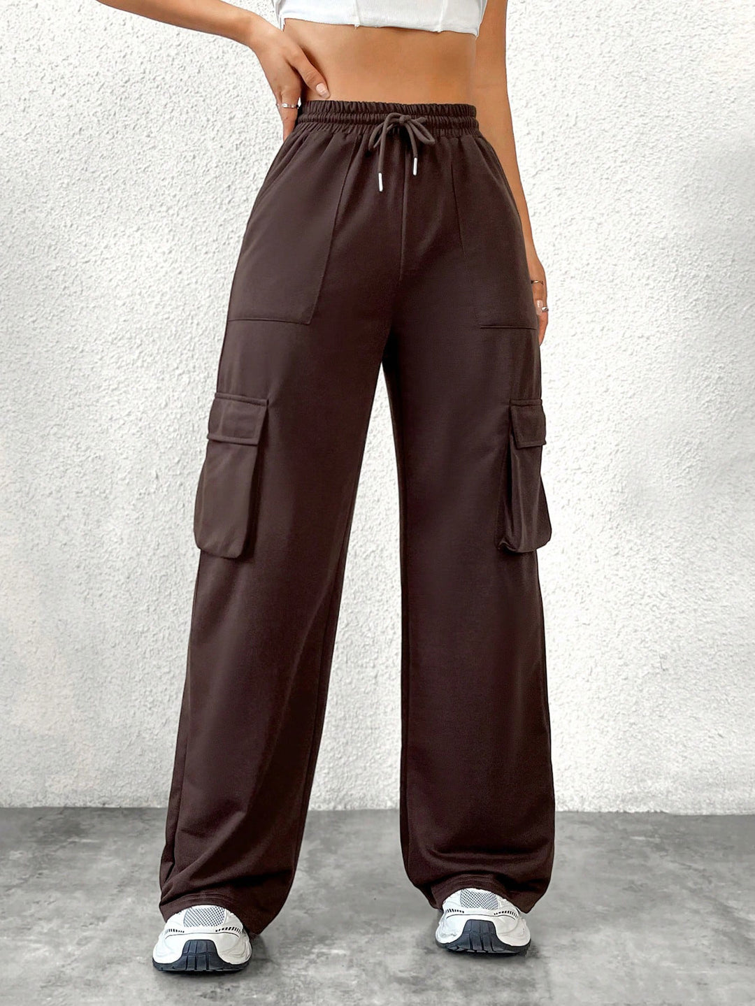 Damen Cargo-Hose im lässigen Freizeitschnitt mit praktischen Taschen Drune