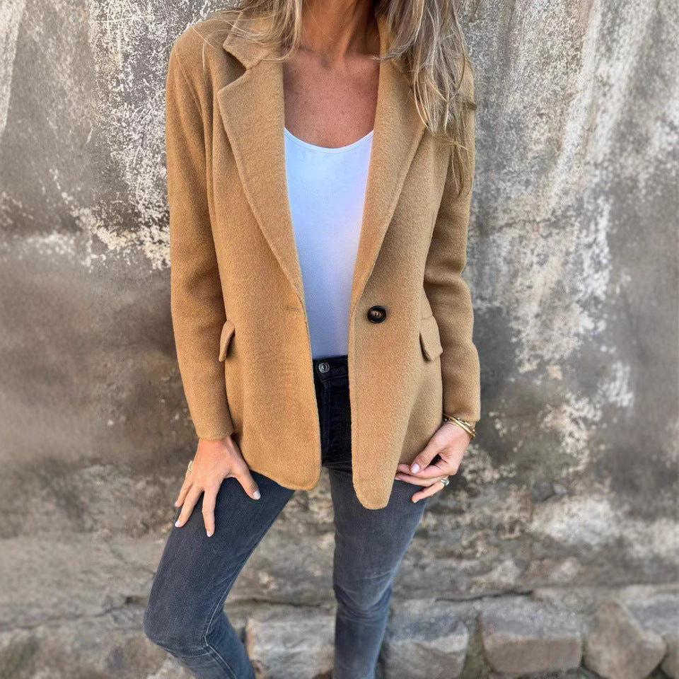 Damen Feminin Gestreifter Blazer Drune