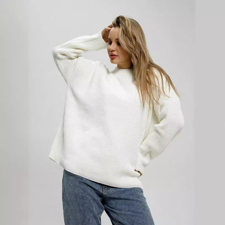 Damen Grober Strickpullover Drune