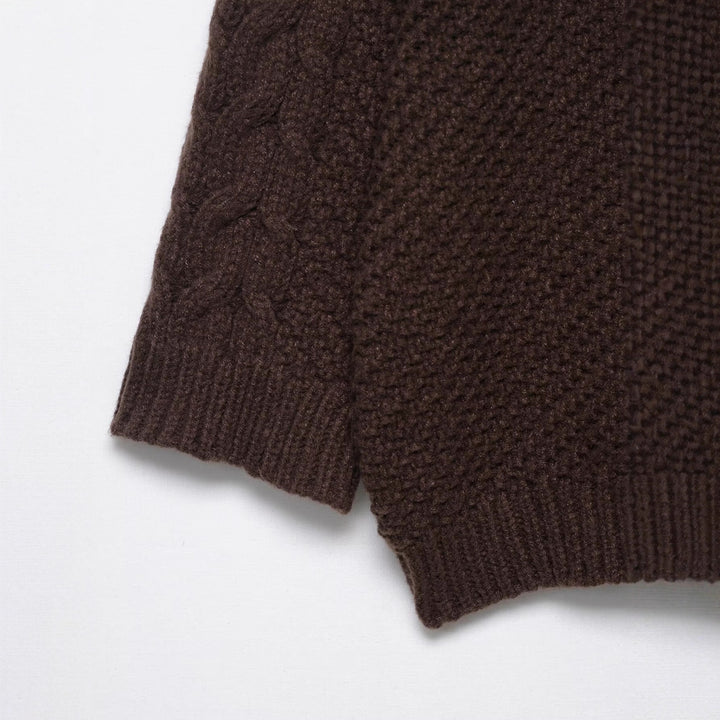 Damen Grobstrickpullover mit Rundhalsausschnitt und lässigem Schnitt Drune