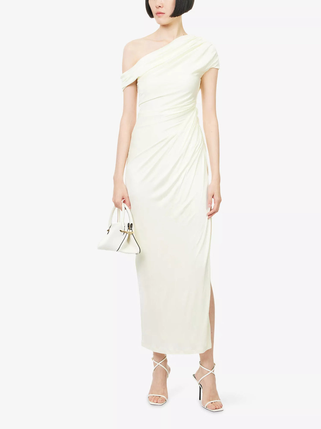 Damen Wickelkleid mit asymmetrischem Oberteil und eleganten Drapierungen Drune