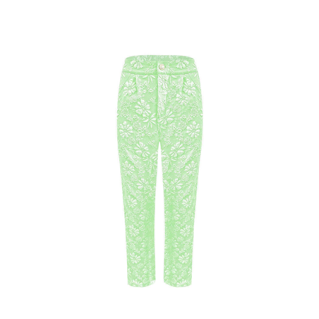 Damen elegante Blumenmuster Hose Drune