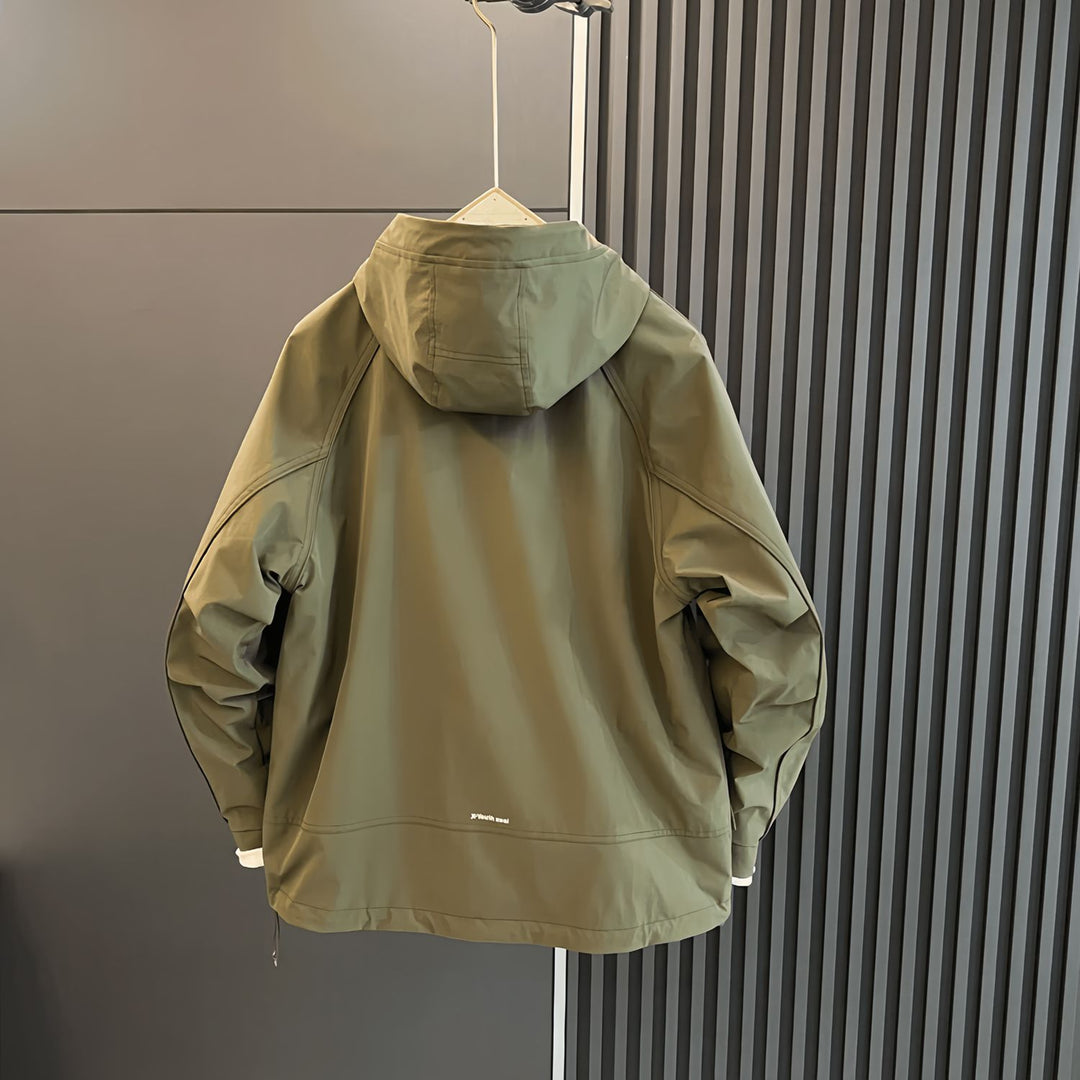 Herren technische Wetterjacke mit verstellbarer Kapuze Drune