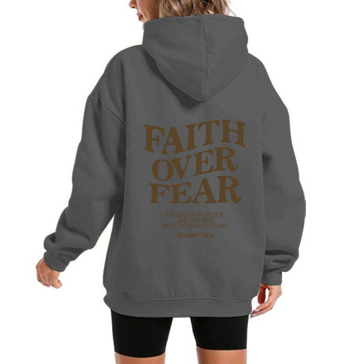 Damen Kapuzensweater mit motivierendem Schriftzug und bequemem Schnitt Drune