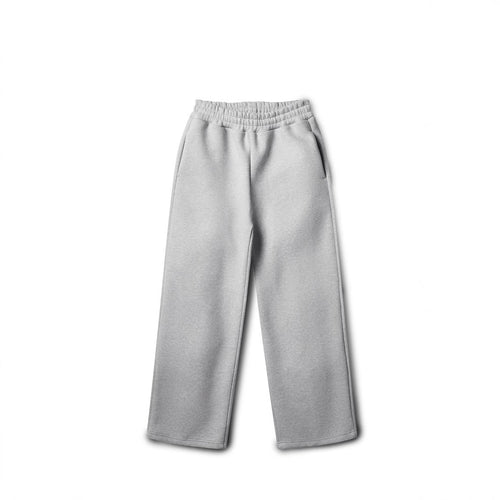 Damen nan weite High‑Waist Loungehose mit hohem Komfortbund, verdeckten Seitentaschen und geradem Bein Drune