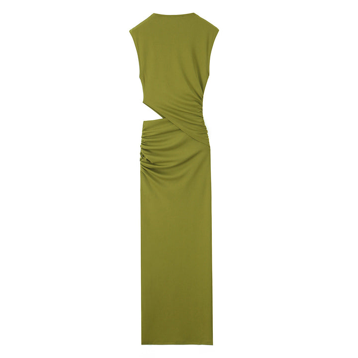 Damen Maxikleid mit elegantem Wickeldesign und raffinierten Raffungselementen Drune