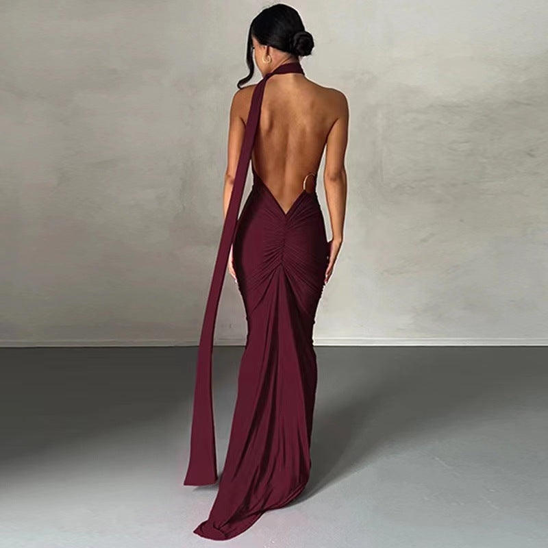 Damen Elegantes Wickelkleid mit asymmetrischem Saum und figurbetontem Schnitt Drune