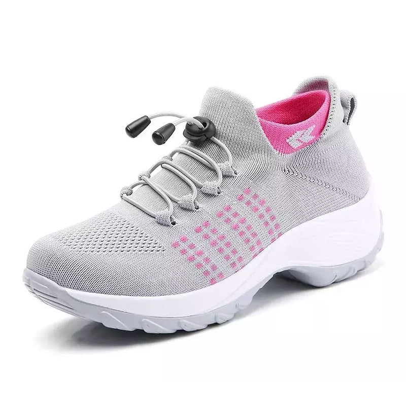 Damen nan gestrickter sockenähnlicher Sportschuh mit elastischem Schaft und stoßdämpfender Laufsohle Drune