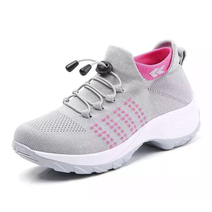 Damen nan gestrickter sockenähnlicher Sportschuh mit elastischem Schaft und stoßdämpfender Laufsohle Drune