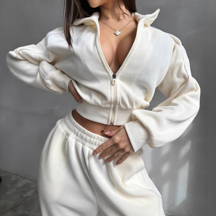 Damen Entspanntes Loungewear-Set mit Kapuze und weitem Schnitt Drune