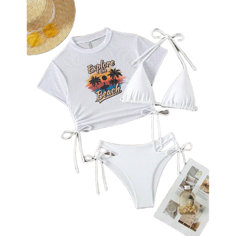 Damen Bikiniset mit modischem Crop-Top Drune