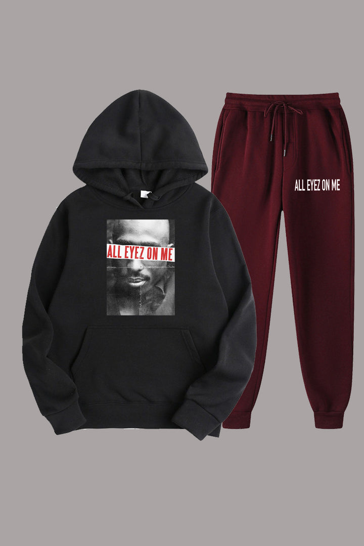 Damen Hoodie und Jogginghose Set mit auffälligem Grafikdruck und modernem Schnitt Drune