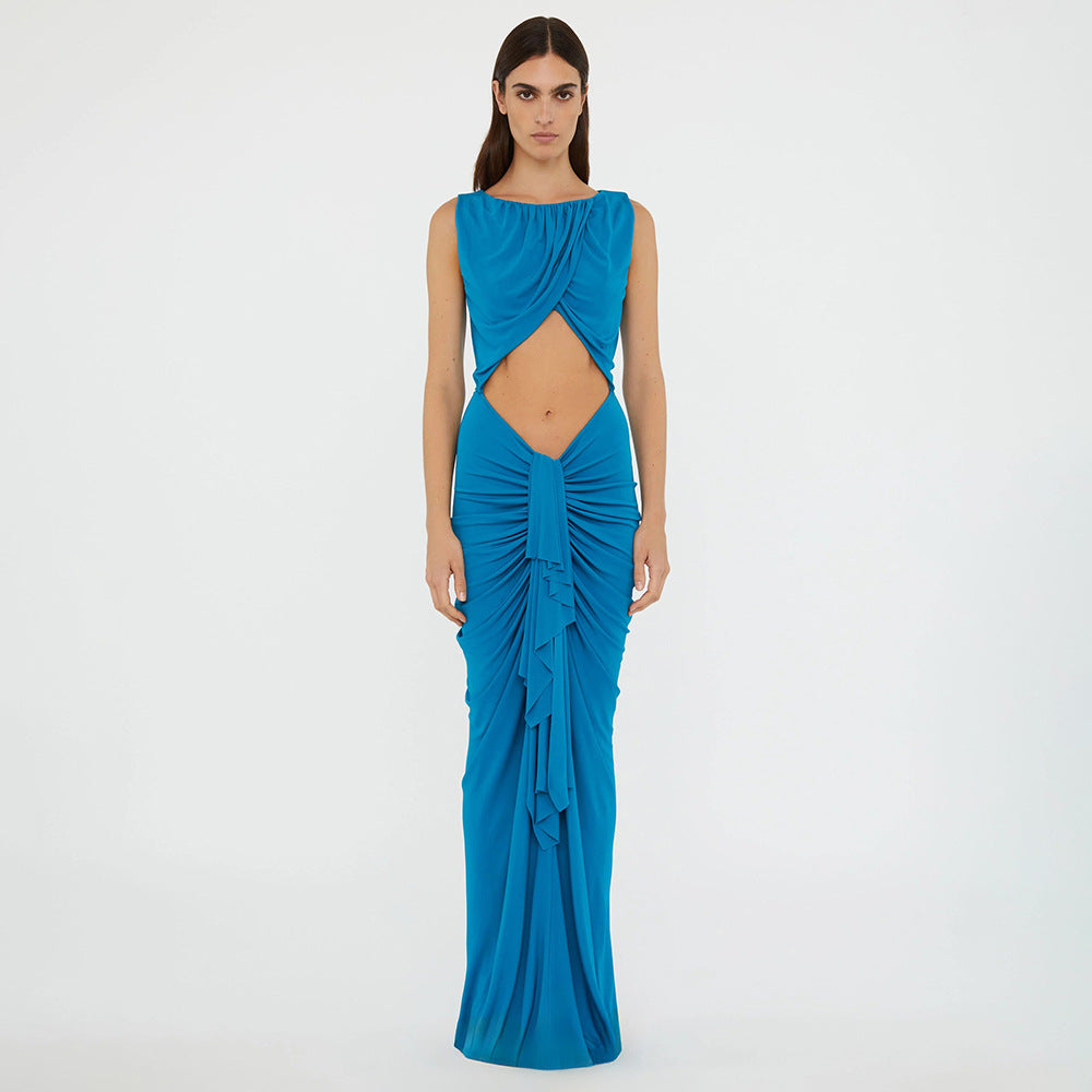 Damen figurumschmeichelndes Abendkleid mit raffiniertem Cut-Out und Drapé Drune