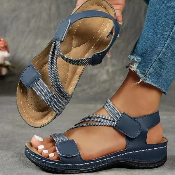 Damen orthopädische Sommer-Sandalen mit verstellbarem Riemendesign und komfortablem Fußbett Drune