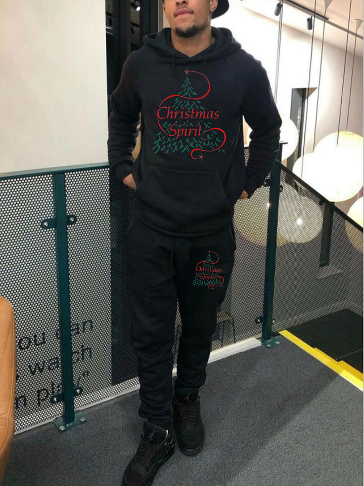 Damen Weihnachts-Hoodie und Jogginghose Set mit festlichem Grafikdesign Drune