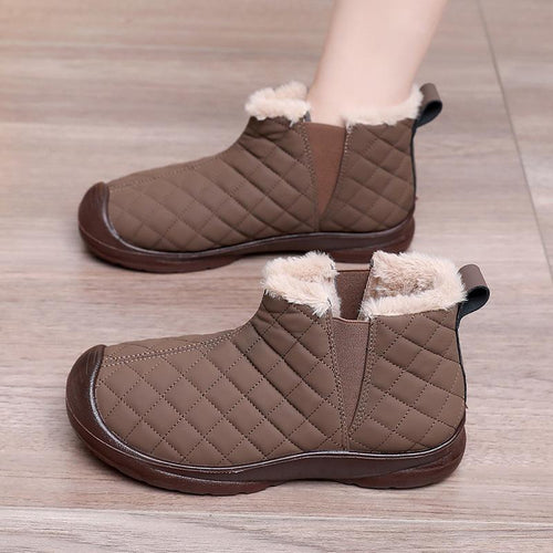 Damen Warmgefütterte Stiefeletten mit elastischem Einstieg und rutschfester Sohle Drune