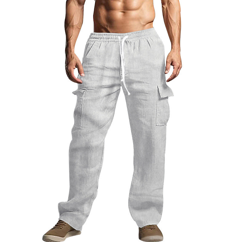 Herren Cargo-Hose im lässigen Schnitt mit elastischem Bund und praktischen Taschen Drune