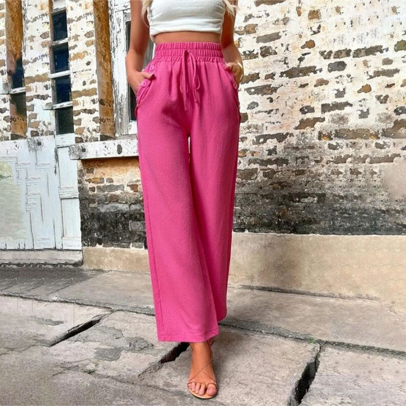 Drune | Farbige Luftige Sommerhosen Damen Mit Weitem Bein Für Frauen