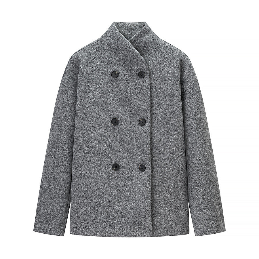 Damen modische Wolljacke im klassischen Schnitt Drune