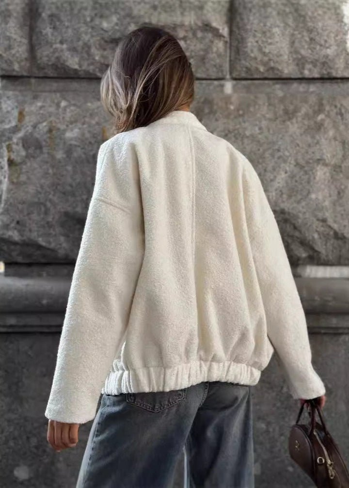 Drune | Strukturiertes Fleece Snap-Button Jacke