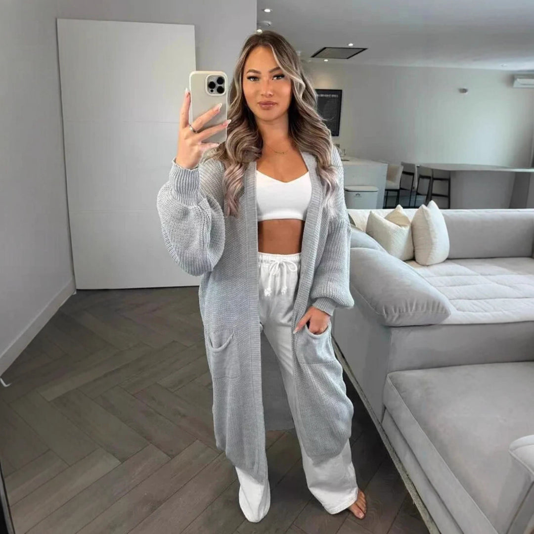 Damen Grobstrickcardigan im lässigen Oversized-Stil mit praktischen Taschen Drune