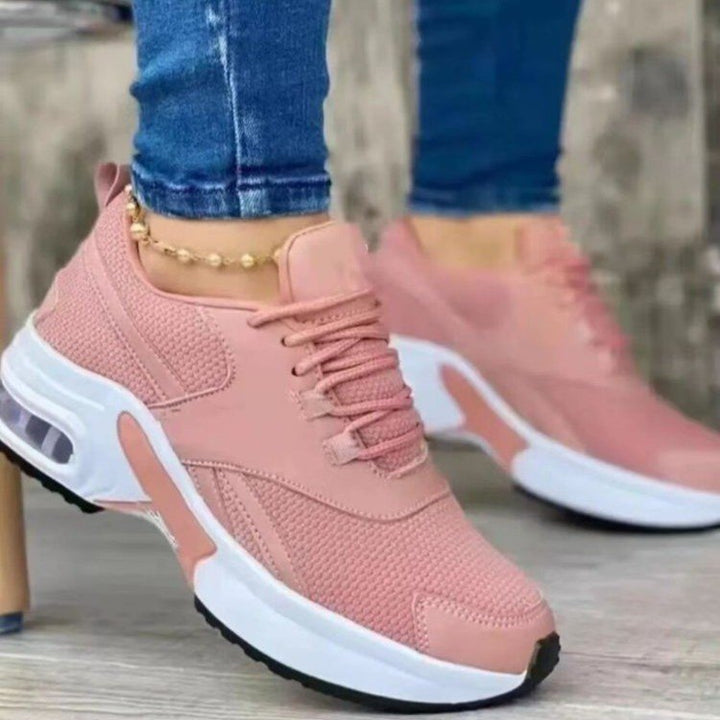Damen Sportliche Sneakers mit atmungsaktivem Mesh-Obermaterial und dämpfender Sohle Drune