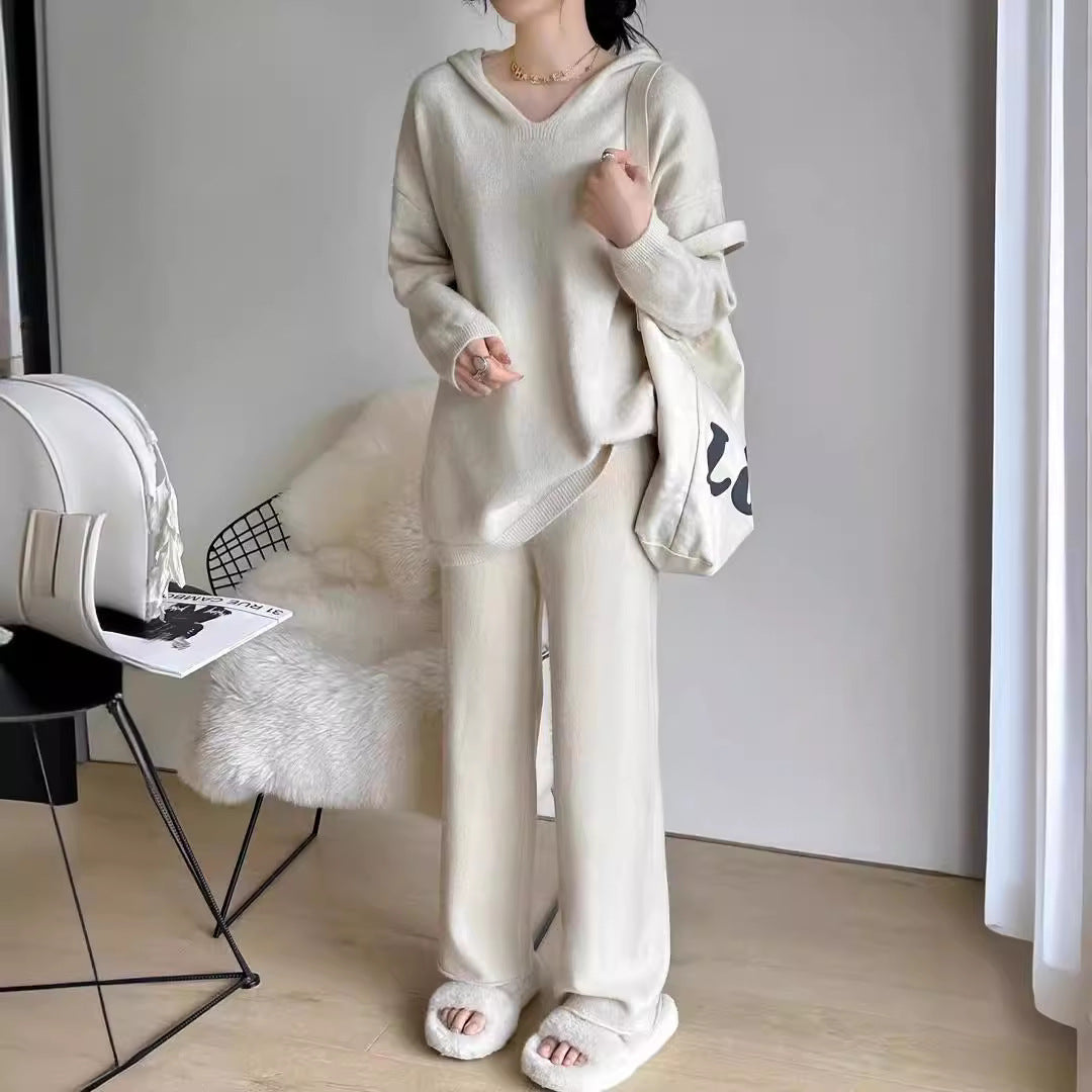 Damen Elegante und bequeme V-Ausschnitt-Loungewear Drune