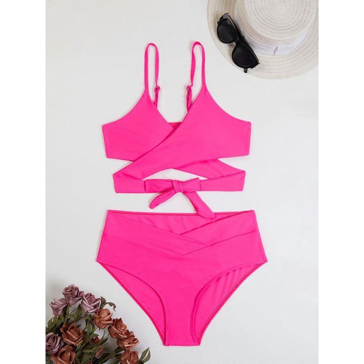 Damen Bikini mit innovativem Wickeldetail und hoher Taille Drune