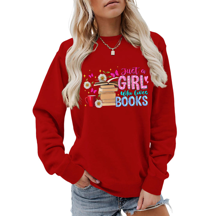 Damen Sweatshirt mit auffälligem Buchmotiv und lässiger Passform Drune
